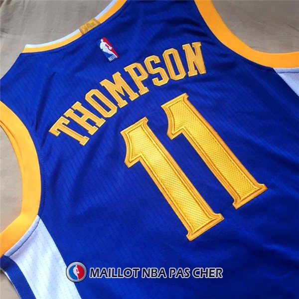 Maillot Authentique Golden State Warriors Thompson 11 Bleu